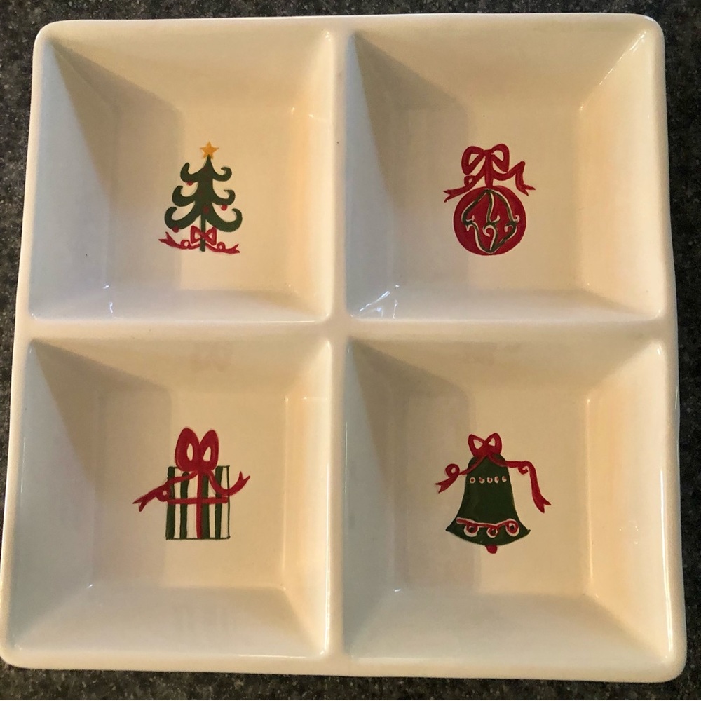 Bia Divided Christmas Serving Dish 4 Different Sections